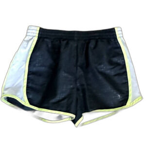 Danskin Athletic Women's Shorts With Pockets Drawstrings Grey Yellow Size Small